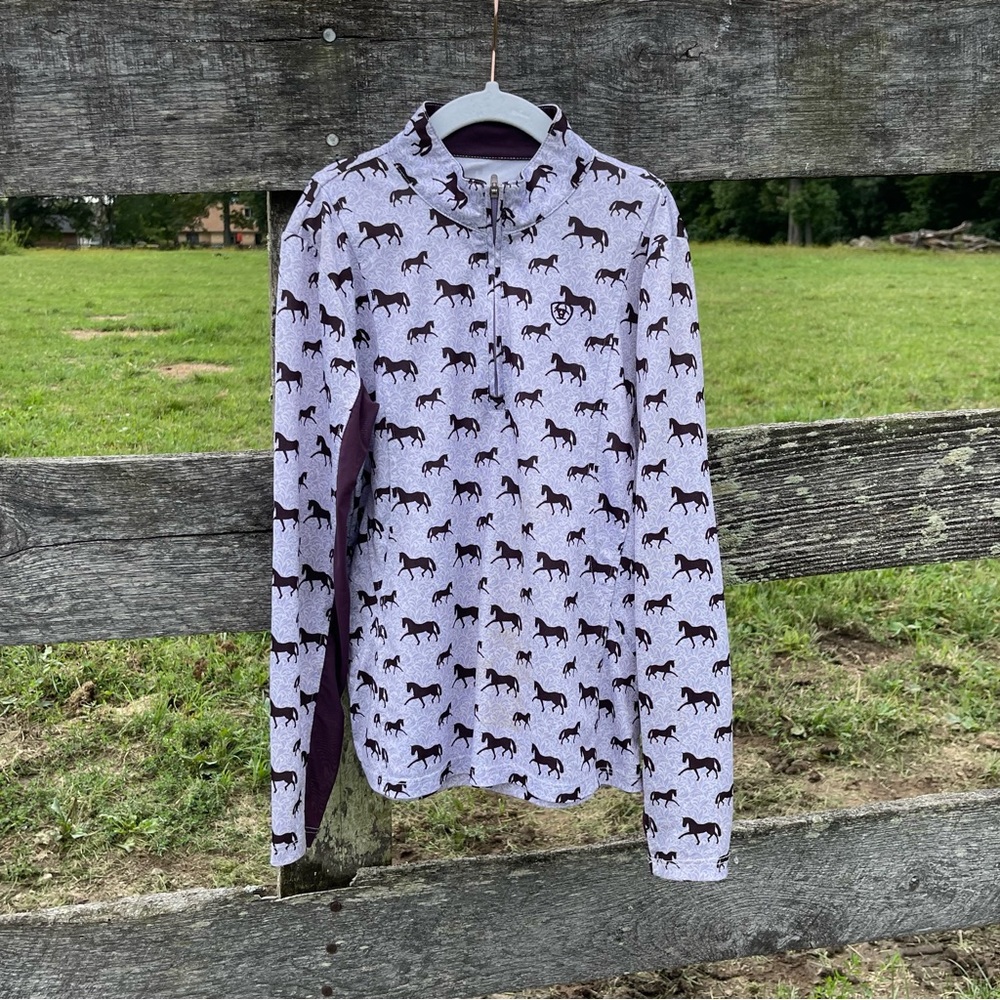 Ariat Quarter Zip Pullover - girls youth size Medium